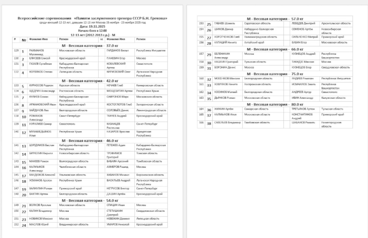 Как сгенерировать и скачать состав пар многодневного турнира на StrikerStat?